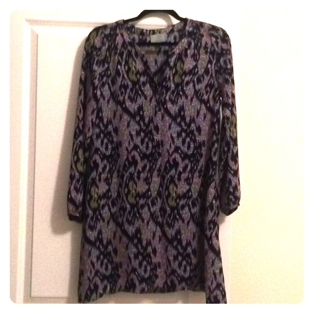 Skies are blue long sleeve tunic dress